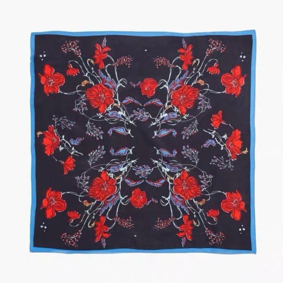 NEW! NWOT Madewell Silk Bandana Black Red - Picture 4 of 4